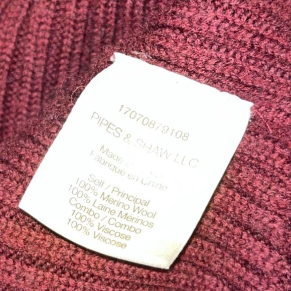 Veronica Beard Garrett Mixed Media Sweater Floral Tunic Burgundy Wool L - Picture 9 of 9